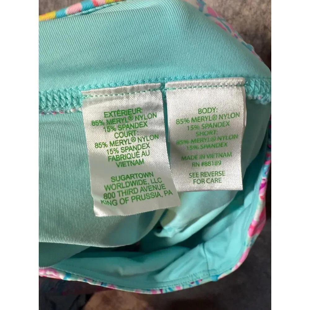 Lilly Pulitzer Luxletic Aila Skort UPF 50 Protection SPLASHDANCE Multicolor XXS